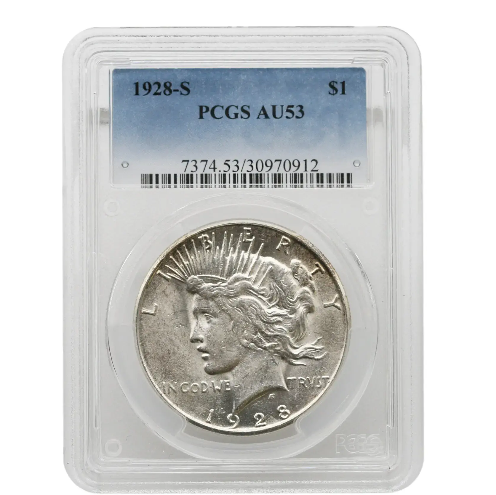 1928-S Peace Dollar PCGS AU53