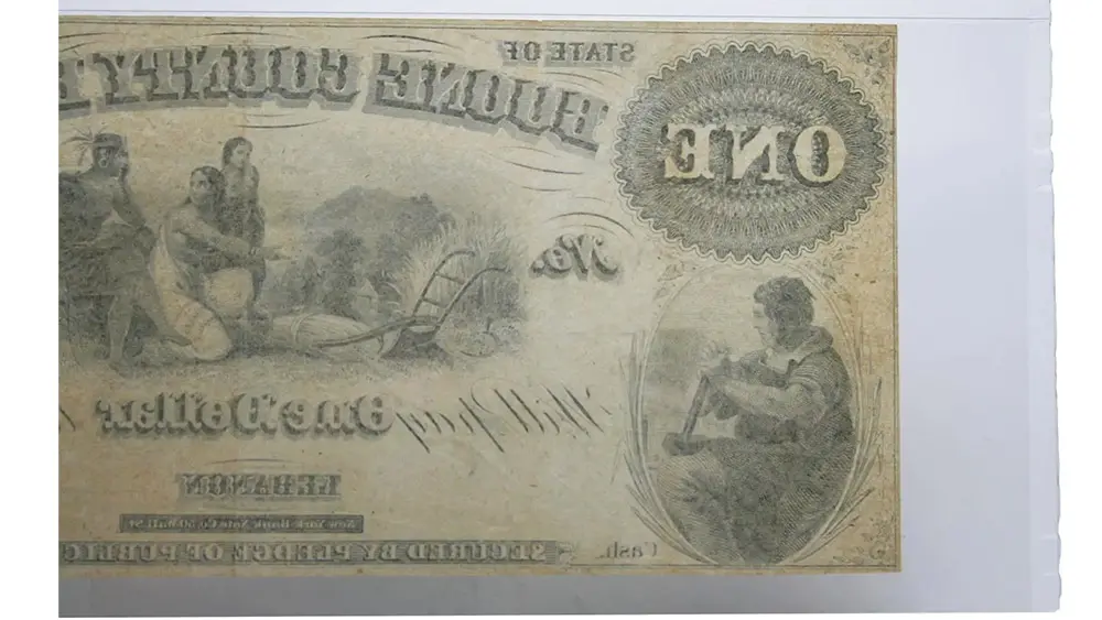 1860 $1 Indiana Lebanon Boone County Park PMG VF 35 - Image 5