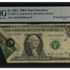 1981 $1 Printed Fold Error Federal Reserve Note PMG 15