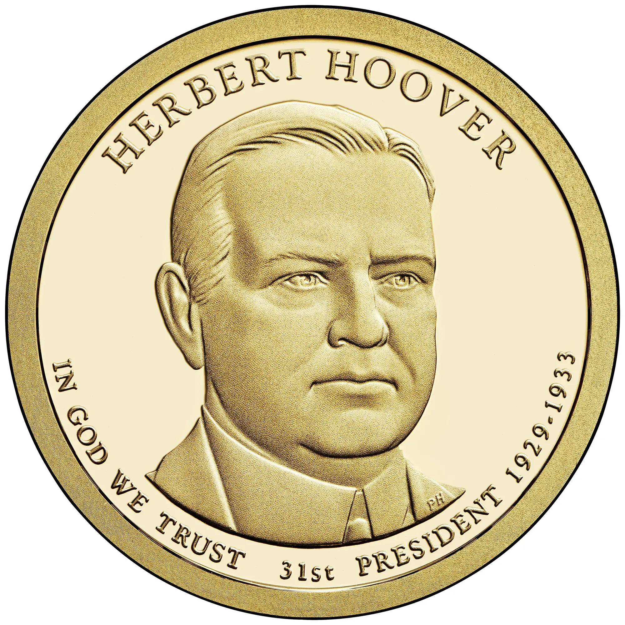 2014- S  Herbert Hoover Presidential $1 Coin- PF