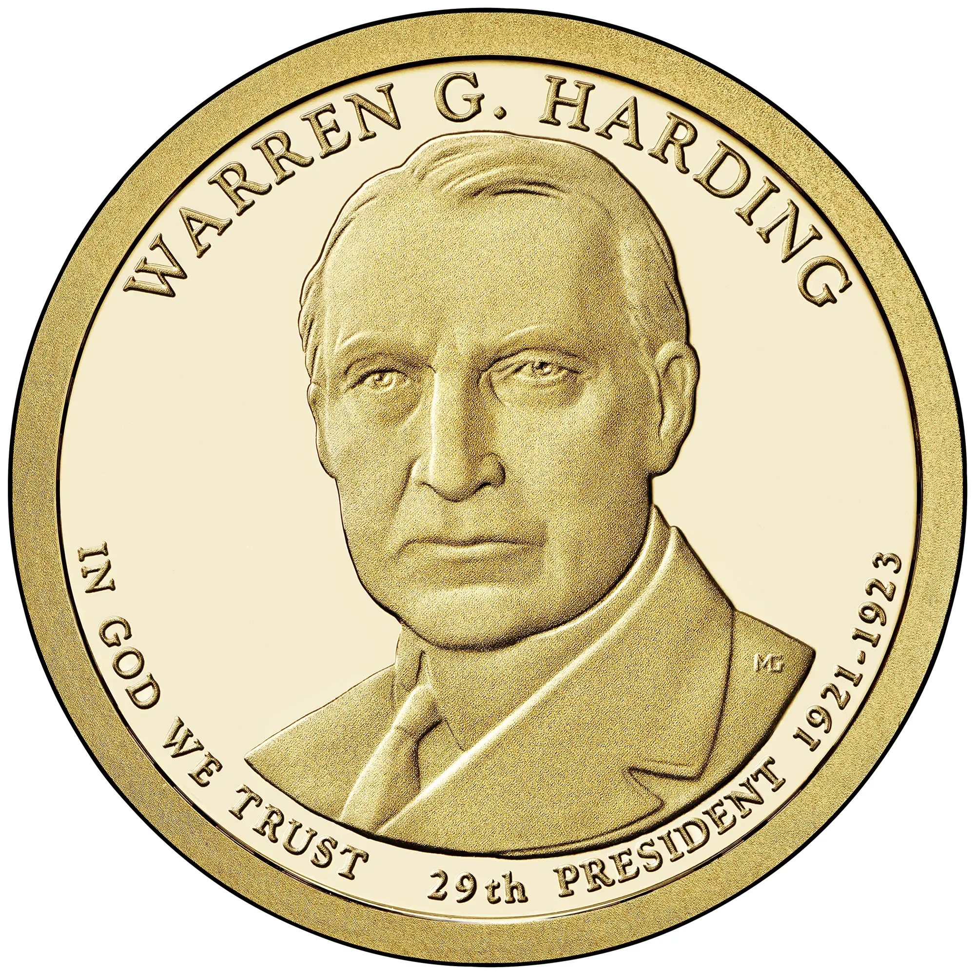 2014- S  Warren G. Harding Presidential $1 Coin- PF