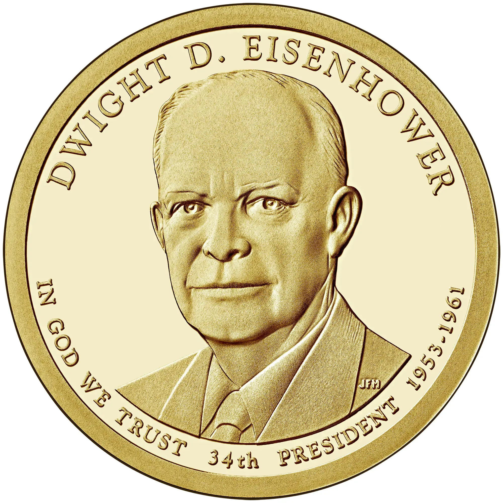 2015- S Dwight D. Eisenhower Presidential $1 Coin- PF