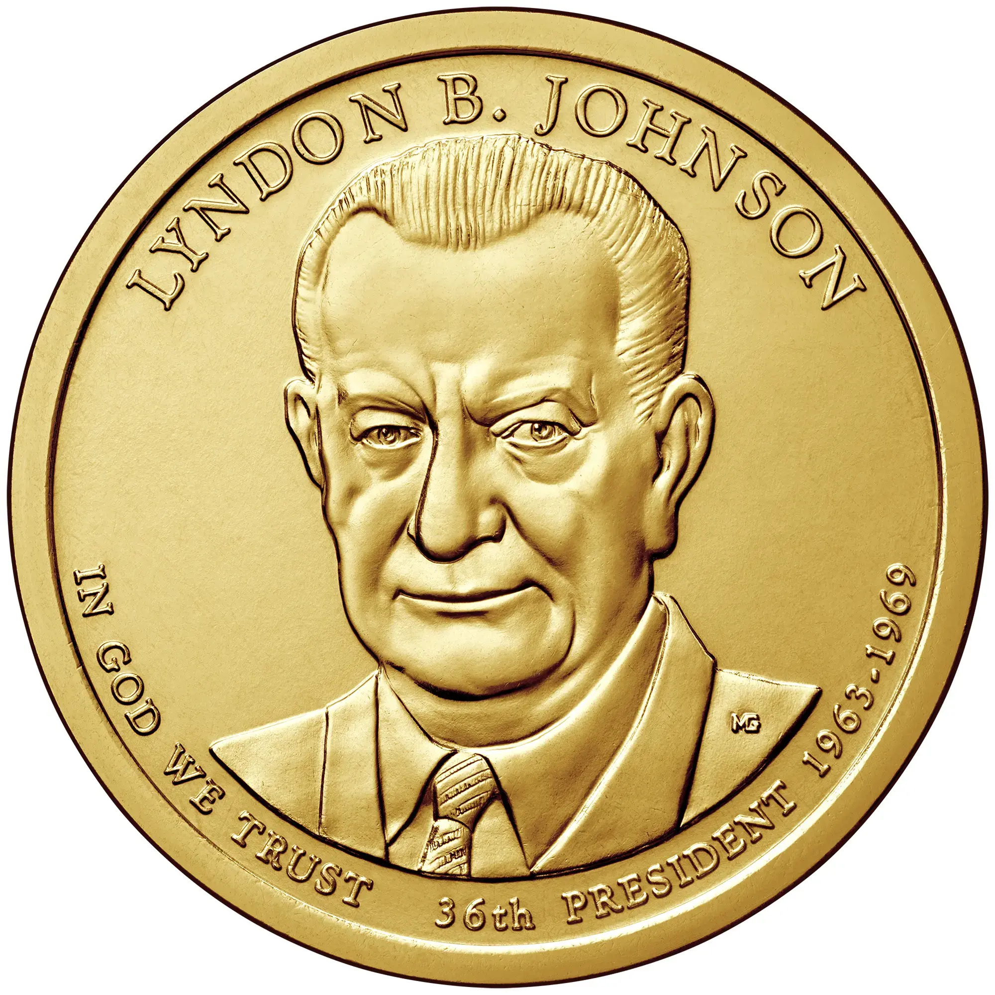2015- P  Lyndon B. Johnson Presidential $1 Coin- UNC