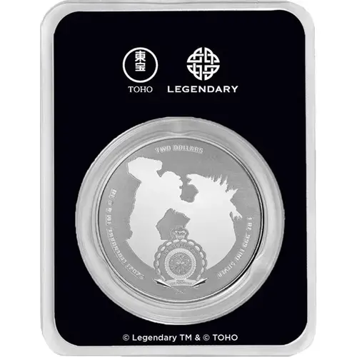 2021 1 oz Colorized Niue Silver Godzilla vs Kong– Mechagodzilla Coin (BU) - Image 2
