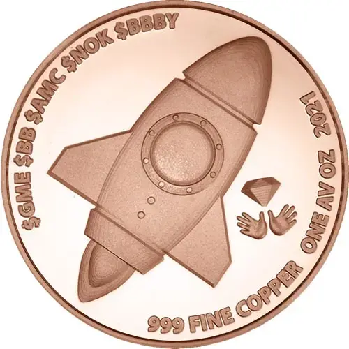 1 oz Wall Street Bets Copper Round - Image 2