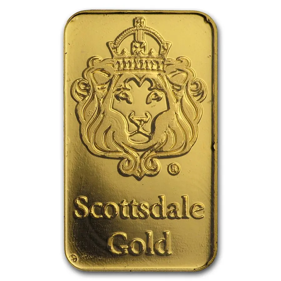 2 gram Gold Bar - Scottsdale Mint (In Certi-Lock® Assay, Black) - CV ...