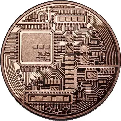 1 oz Bitcoin Commemorative Copper Round - Image 2
