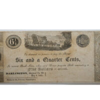 1841 $6 1/4 Darlington MD (T. W. & B. Silver Jr.)