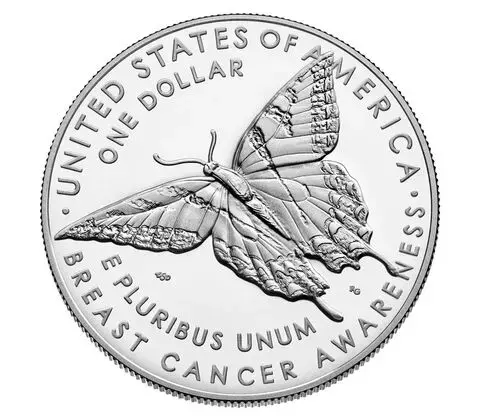 2018 Breast Cancer Awareness Proof Silver Dollar - Image 2