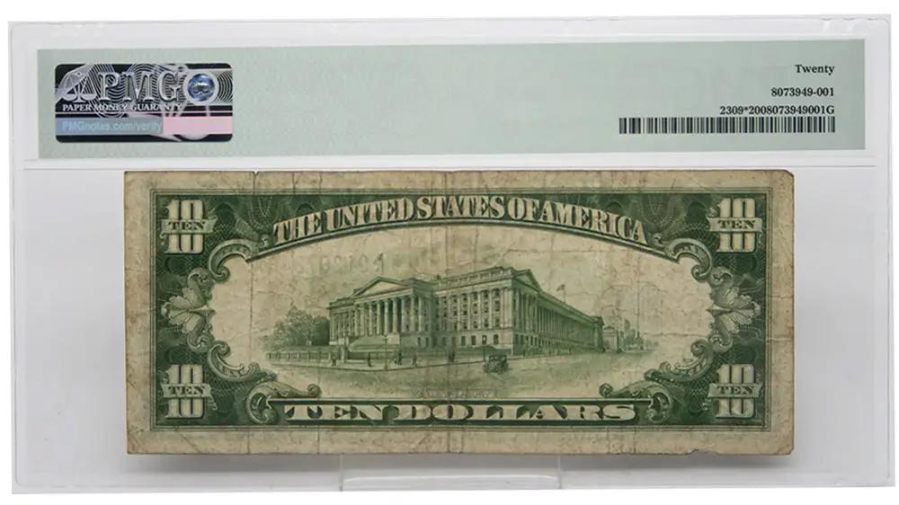 1934-A $10 Silver Certificate North Africa PMG Very Fine 20 Fr#2309* - Image 2
