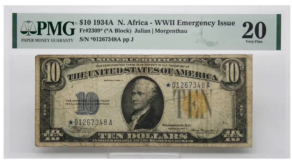 1934-A Star Note Silver Certificate North Africa