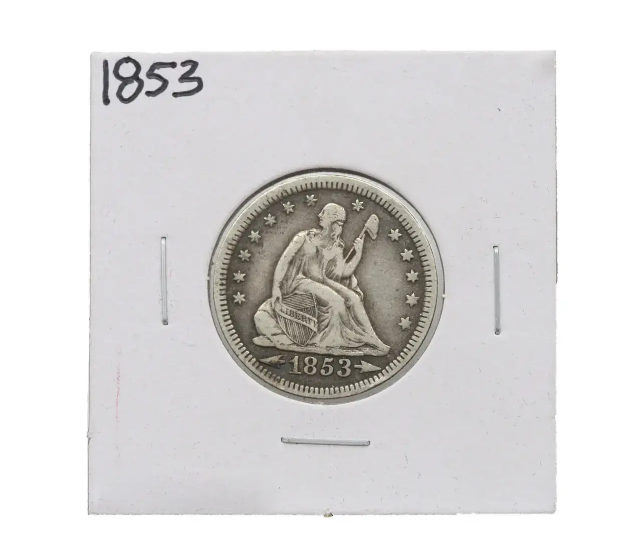 1853 25C Seated Liberty Seated Quarter