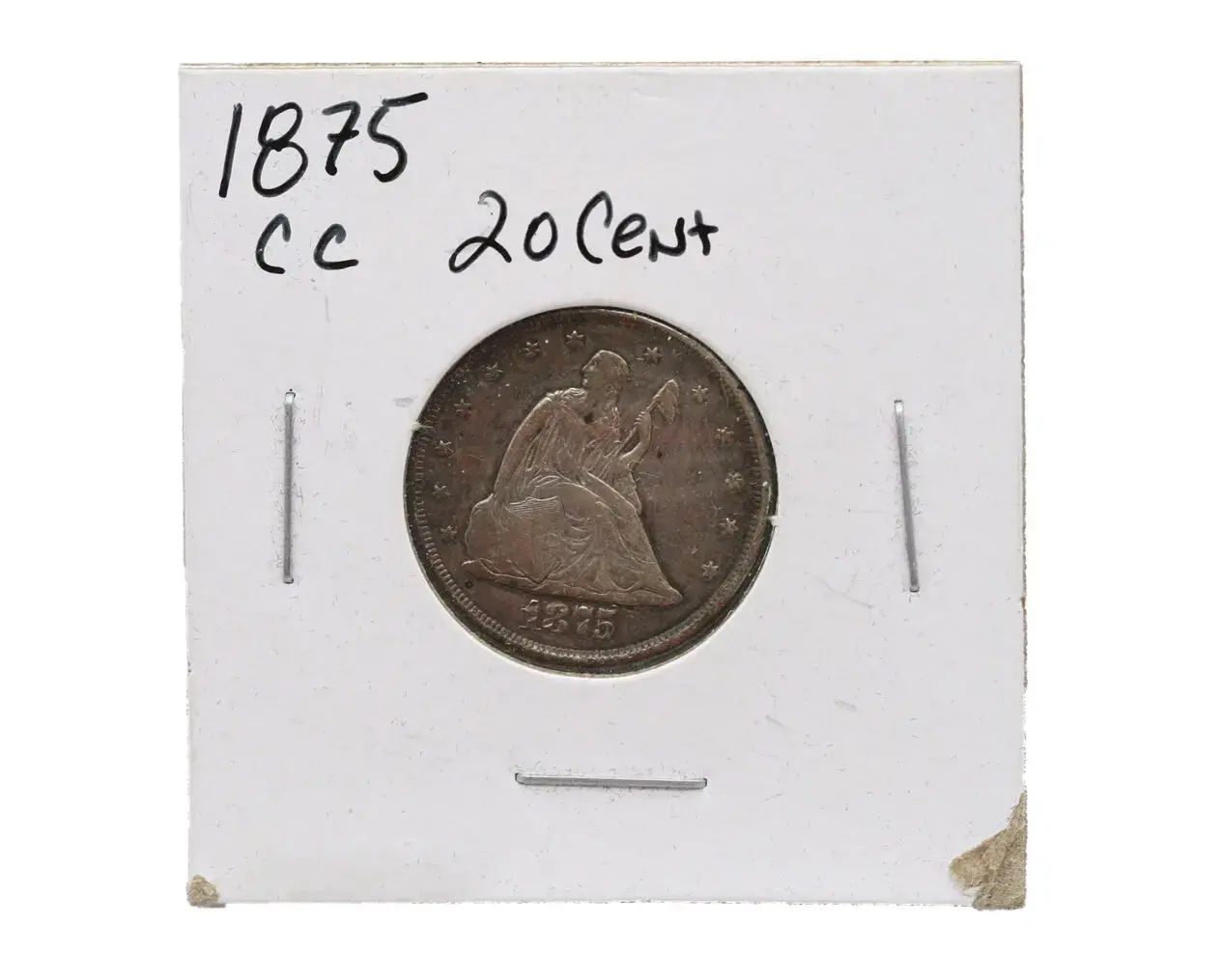 1875-CC Liberty Seated Twenty Cent Silver Piece