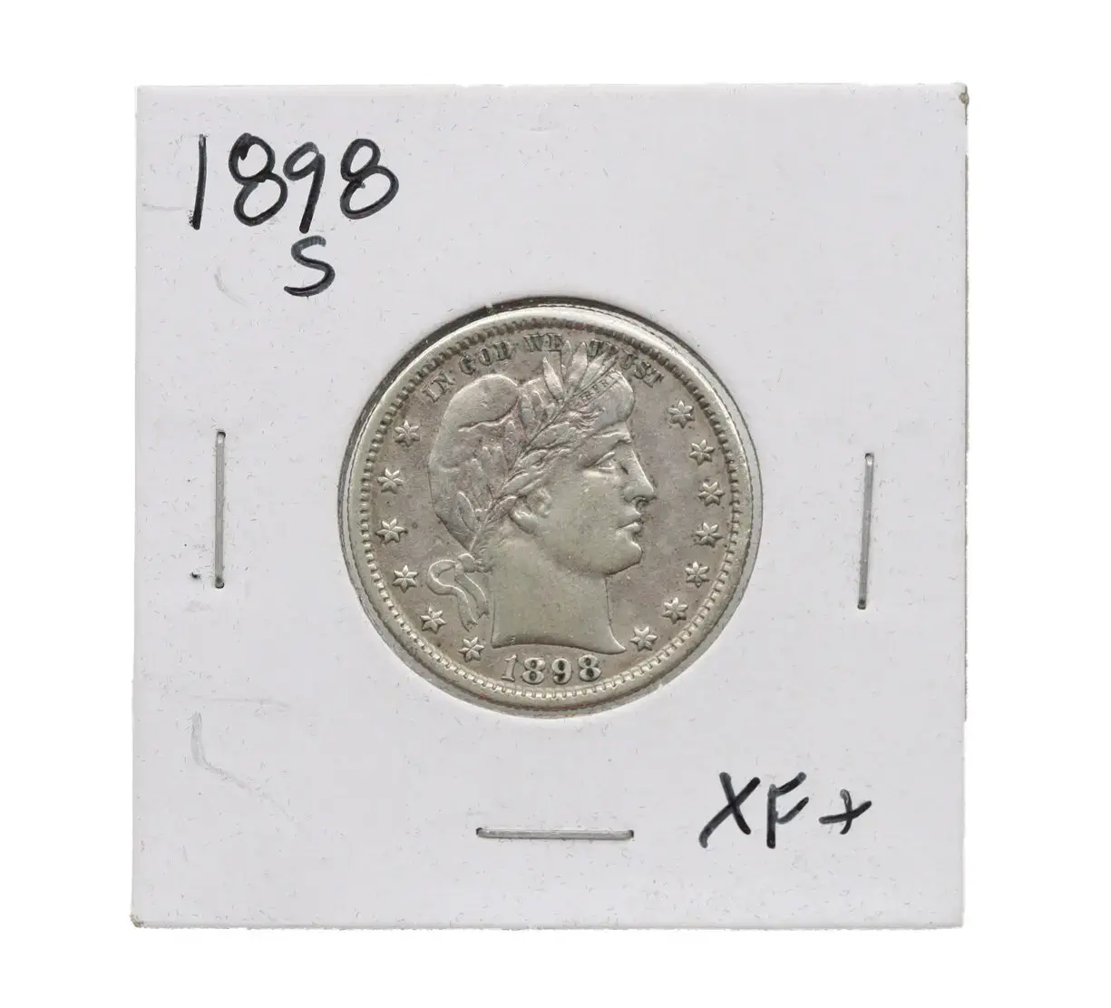 1898-S Barber Quarter XF+