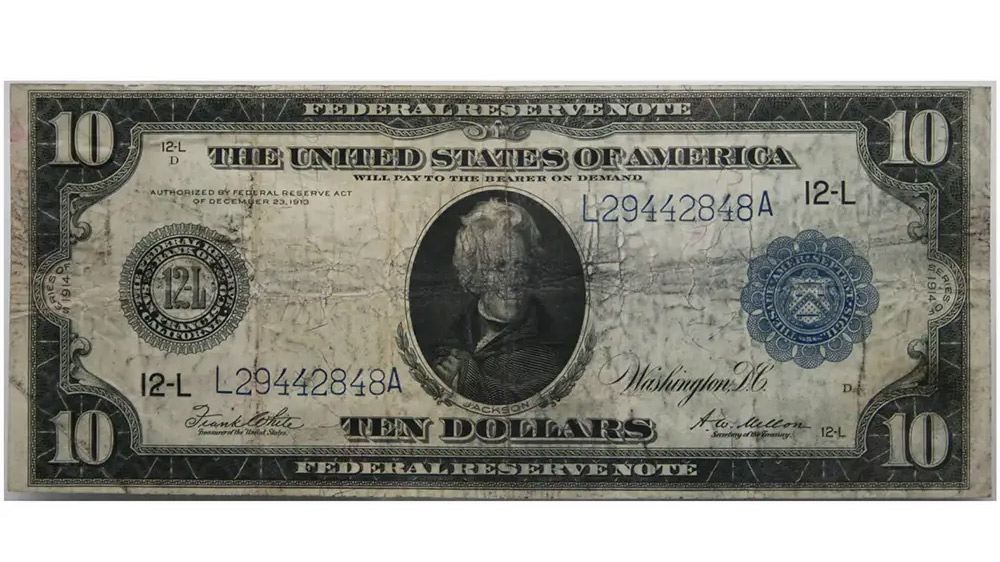 1914 $10 Federal Reserve Note San Francisco, California FR.951B