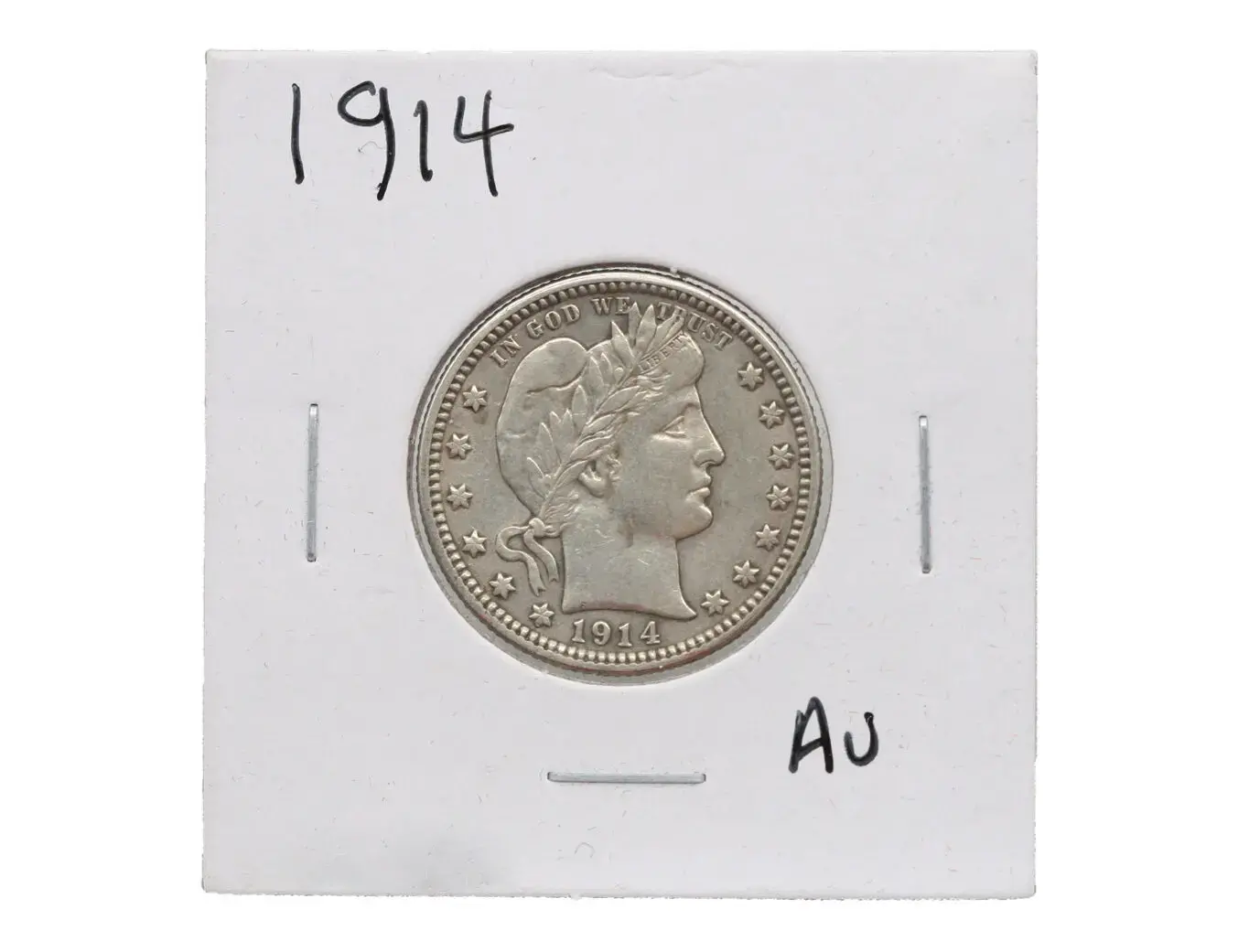1914 Barber Quarter AU