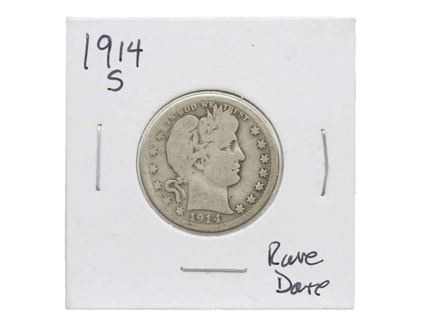1914-S Barber Quarter AU