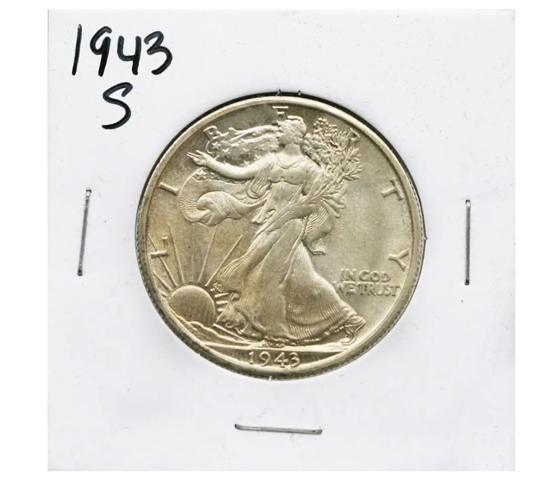 1943 S 50C Walking Liberty Half Dollar CV Coins Collectables