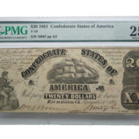 1861 $20 T-18 Confederate States Of America