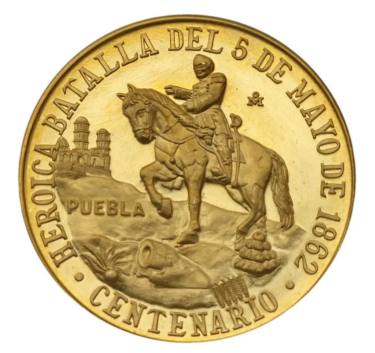 1962 Mexico Gold Medal Battle Of Cinco Del Mayo 100th Anniversary