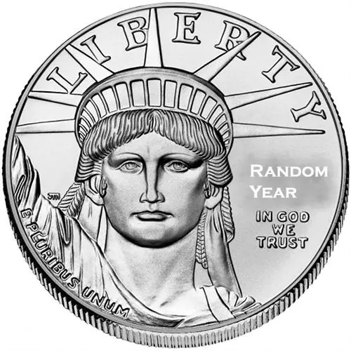 1/10 oz American Platinum Eagle Coin- BU (Random Year)