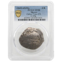 (1622-65)Mo Mexico 4 Reales Cob Silver Coin PCGS VF 20