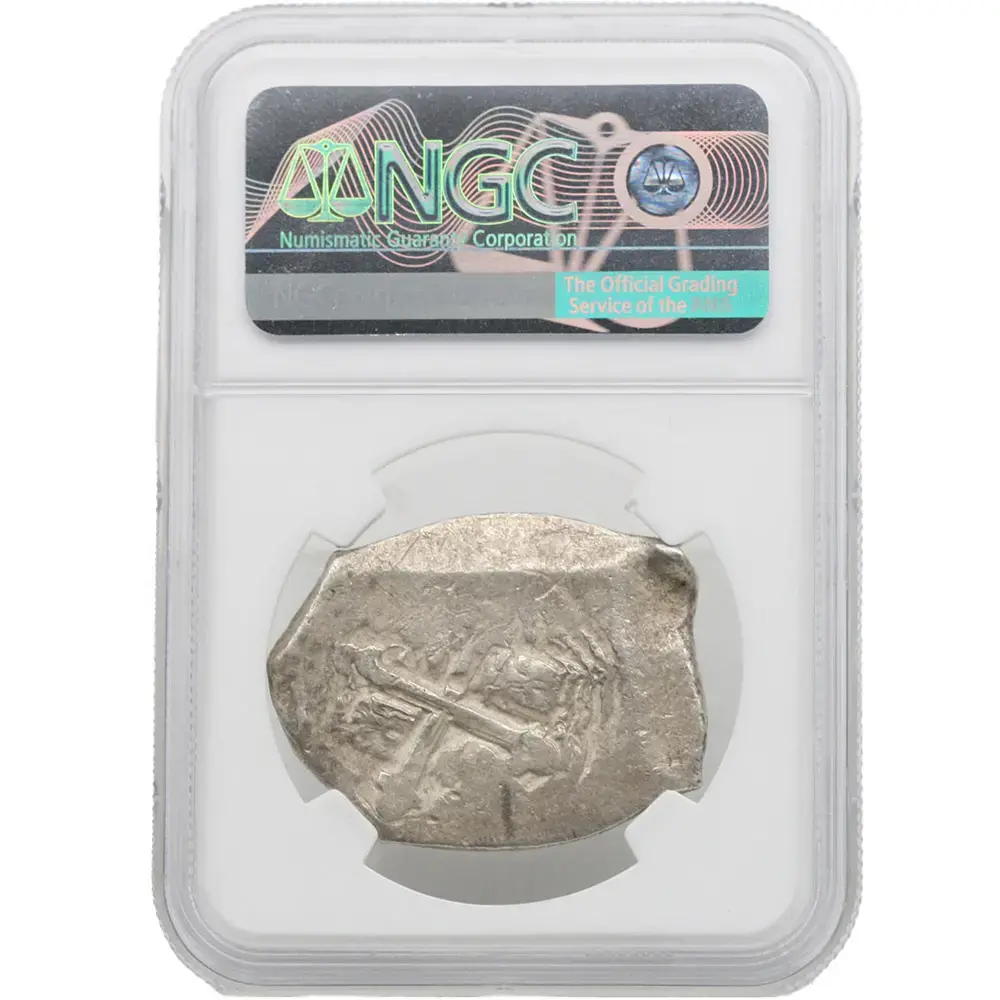 1706-14 MOJ Mexico 8 Reales Philip V Silver Cob NGC VF 20 - Image 2