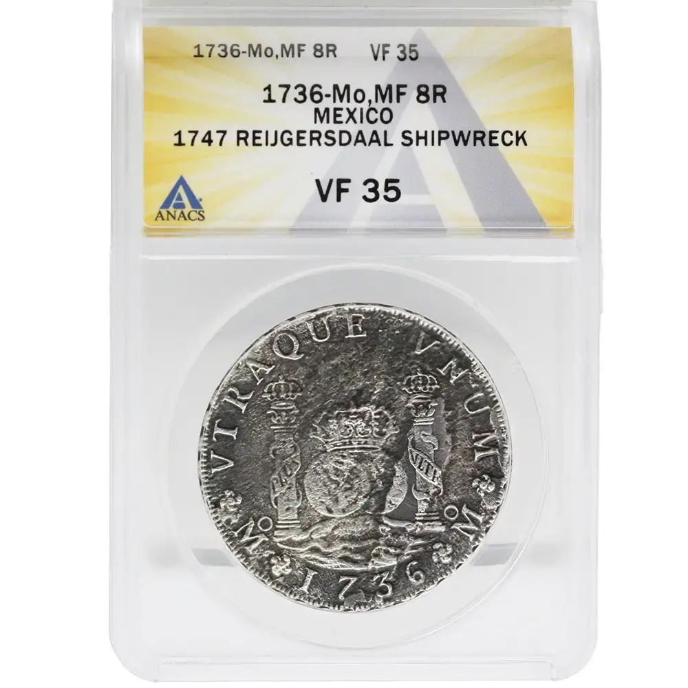 1736-Mo Mexico 8 Reales Reijgersdaal Shipwreck