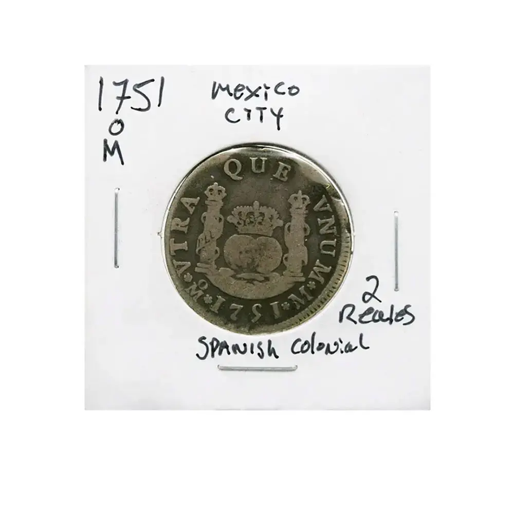 1751-Mo Mexico 2 Reales Spanish - Milled Coinage