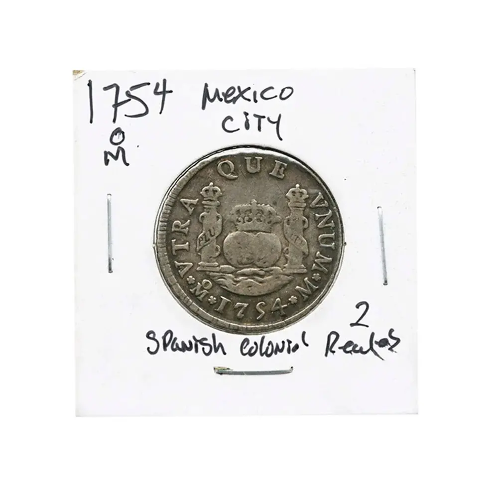 1754-Mo 2 Reales Spanish Colonial - Milled Coinage