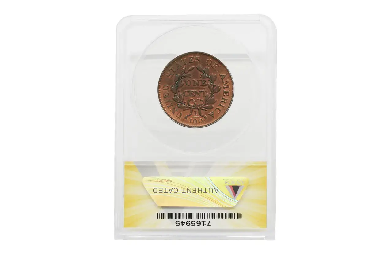 1803 Draped Bust Large Cent ANACS VF 30 Whizzed - Image 2