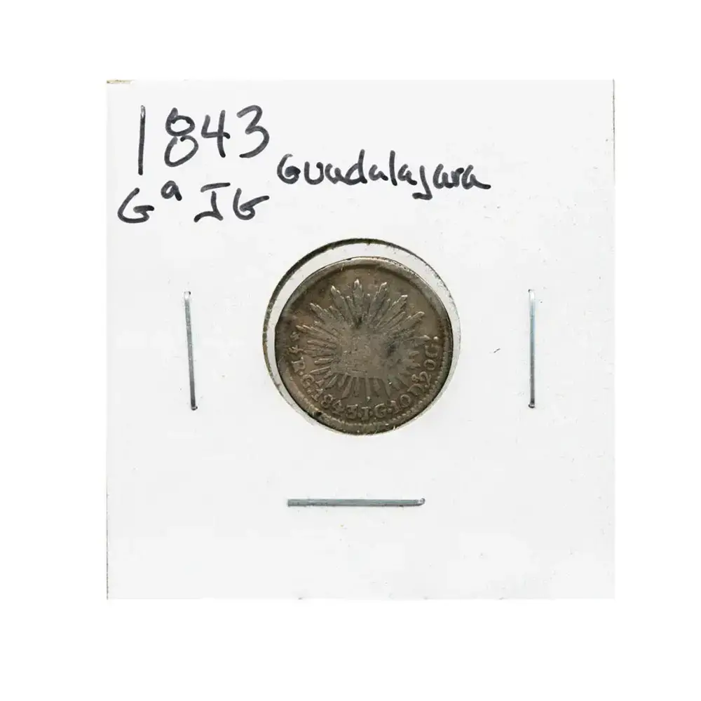1843-MO|GA Mexico 1/2 Real First Republic