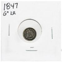 1847-GO|LR Mexico 1/4 Real First Republic