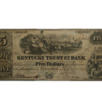 1852 $5 Covington Kentucky "Kentucky Trust Co. Bank" Note
