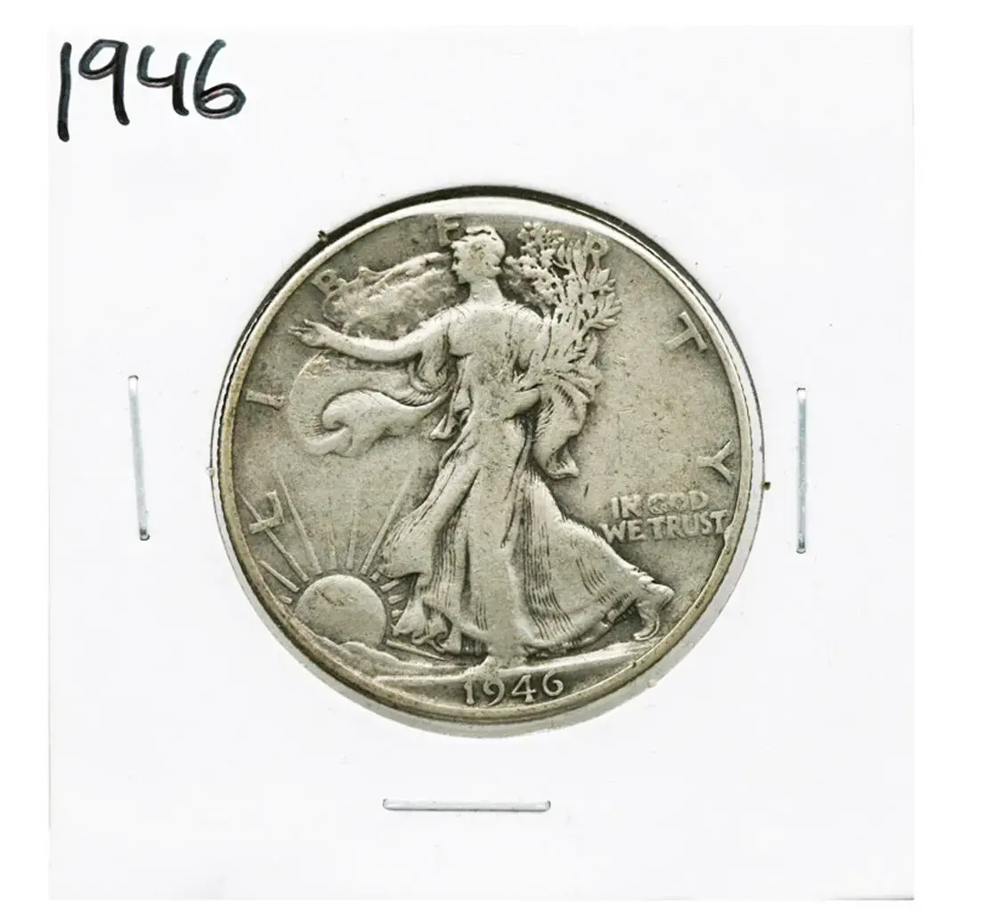 1946 DD Reverse 50C Walking Liberty Half Dollar