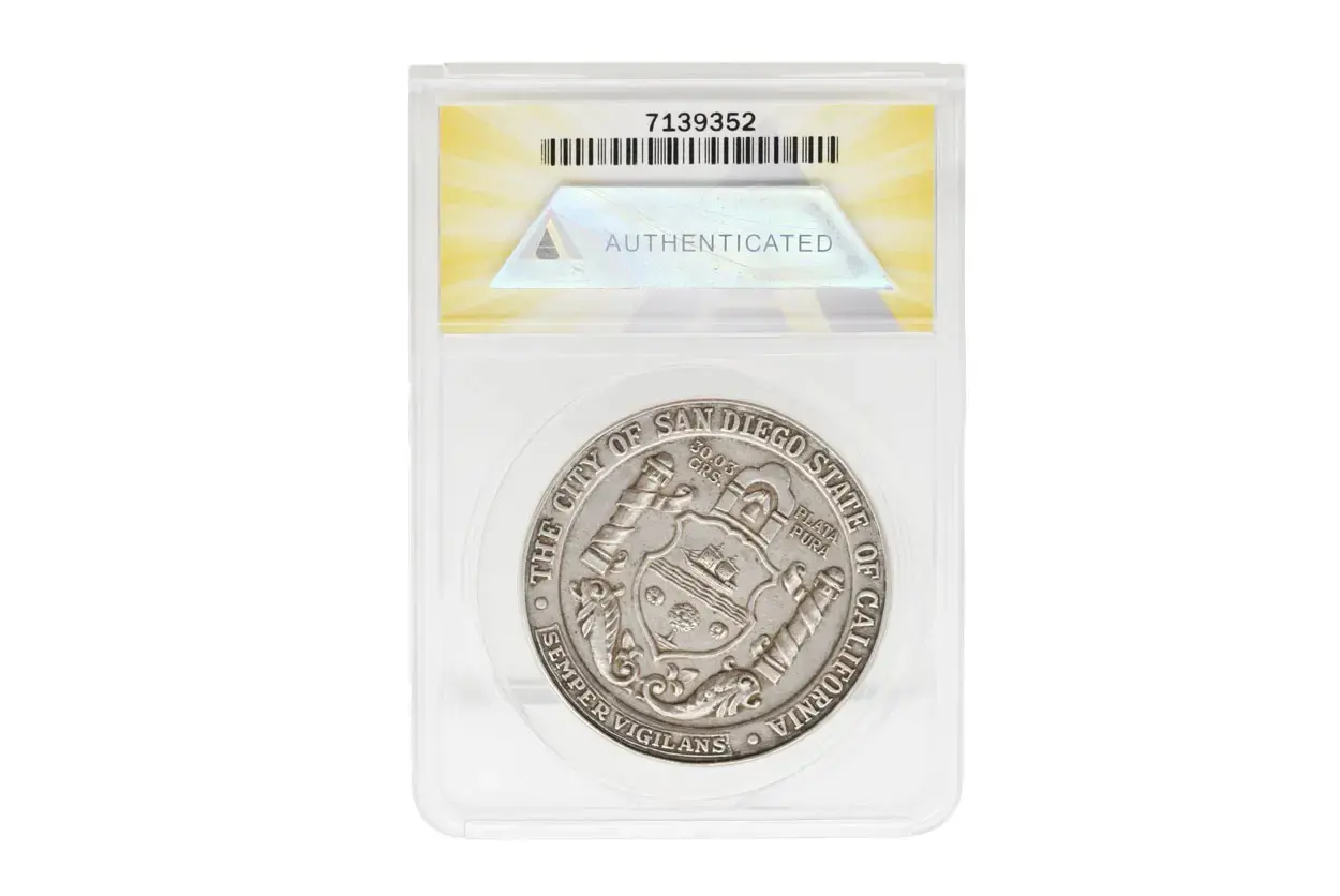 1969 San Diego 200th Anniversary Silver Medal ANACS AU 53 - Image 2