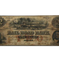 1853 $2 Adrian Michigan Erie & Kalamazoo Rail Road Bank Obsolete Note
