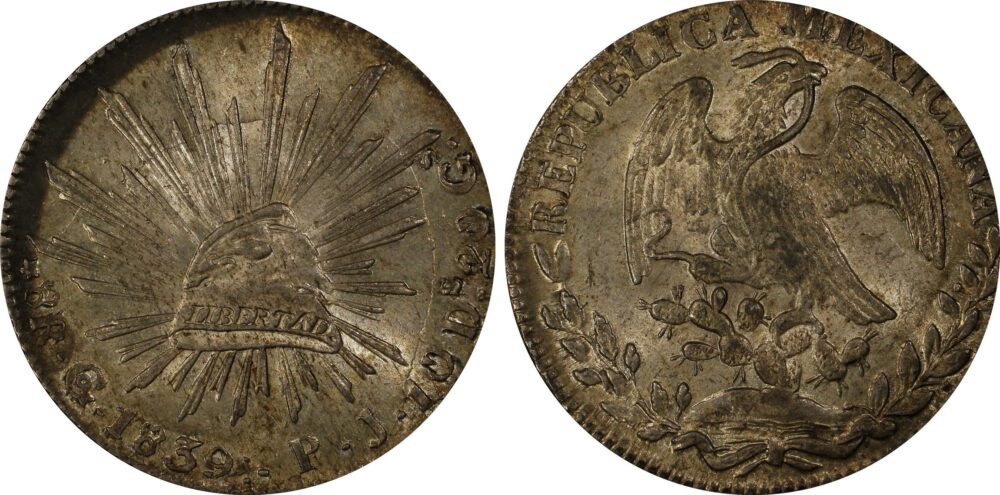 1839-Go|PJ Mexico 8 Reales PCGS MS 64 - Image 3