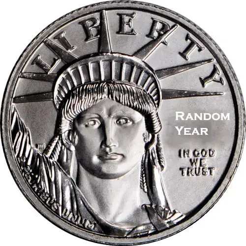 1/4 oz American Platinum Eagle Coin- BU (Random Year)