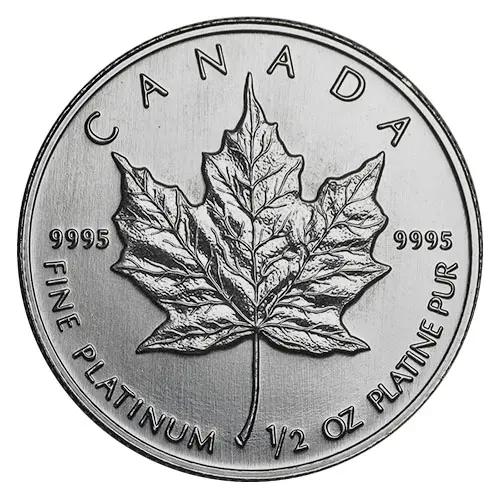 Canada 1/2 oz Platinum Maple Leaf BU