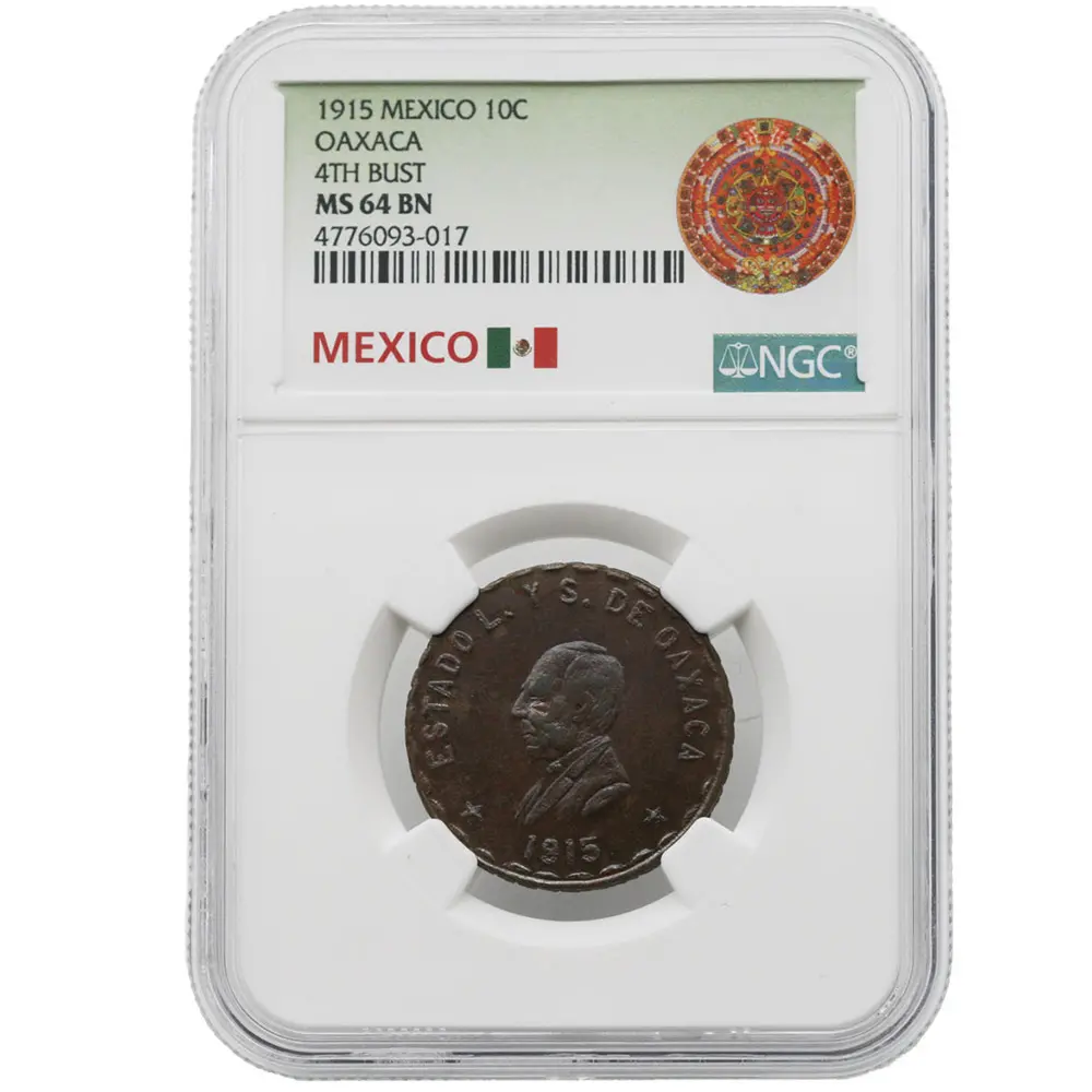 1915 Oaxaca Mexico Ten-Centavo