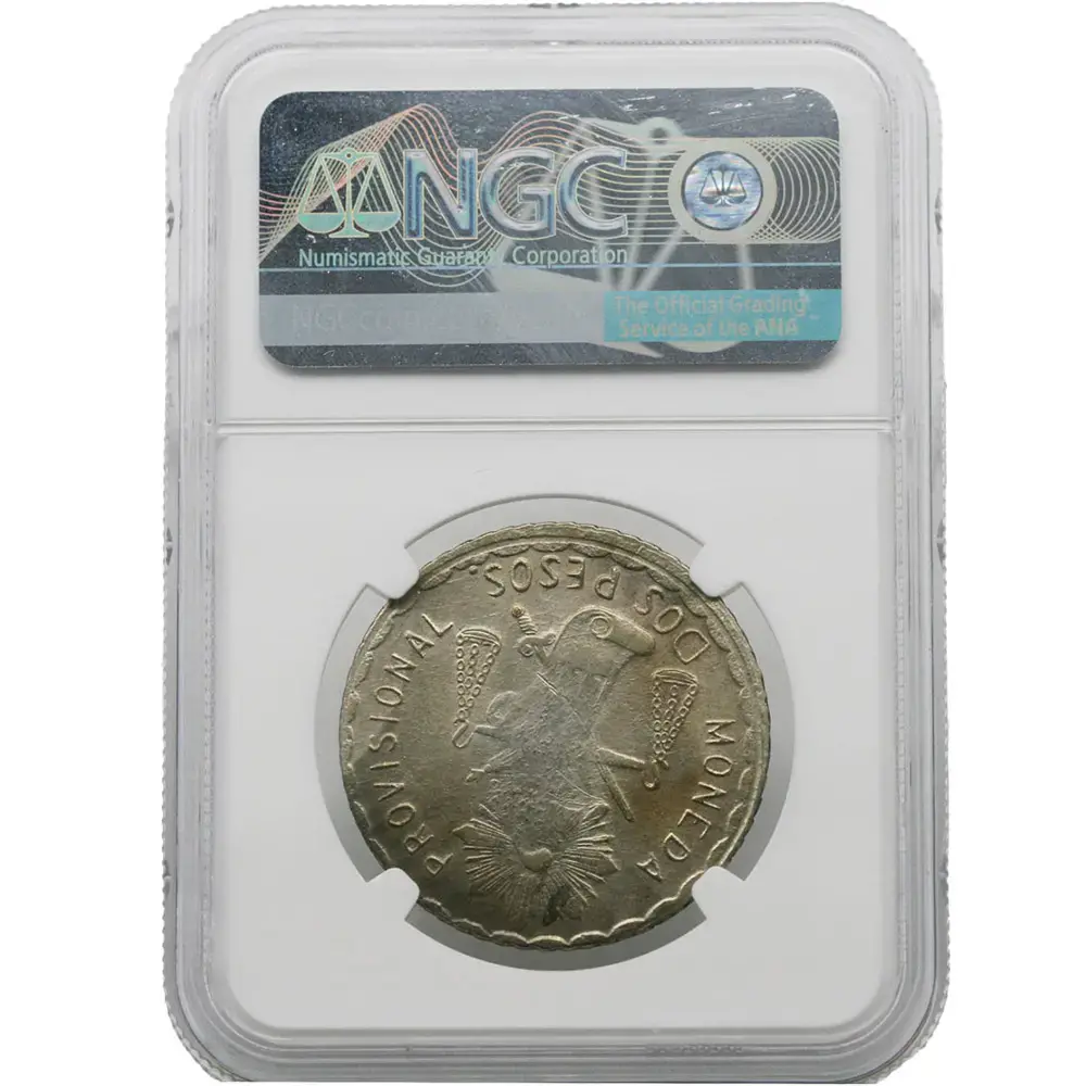 1915 Oaxaca Mexico Dos-Peso 6th Bust NGC MS 62 - Image 2