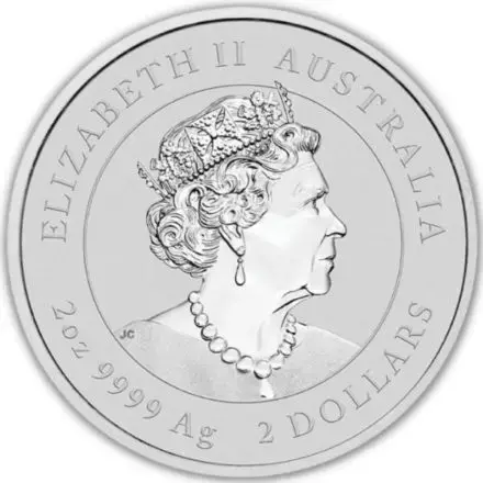 2022 Australia 2 oz Silver Lunar Tiger BU (Series III) - Image 2