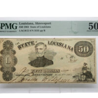 1863 $50 Louisiana Shreveport