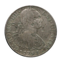 1791-MO|FM Mexico 8 Reales "Carolus IIII" Charles III Bust Chopmarked