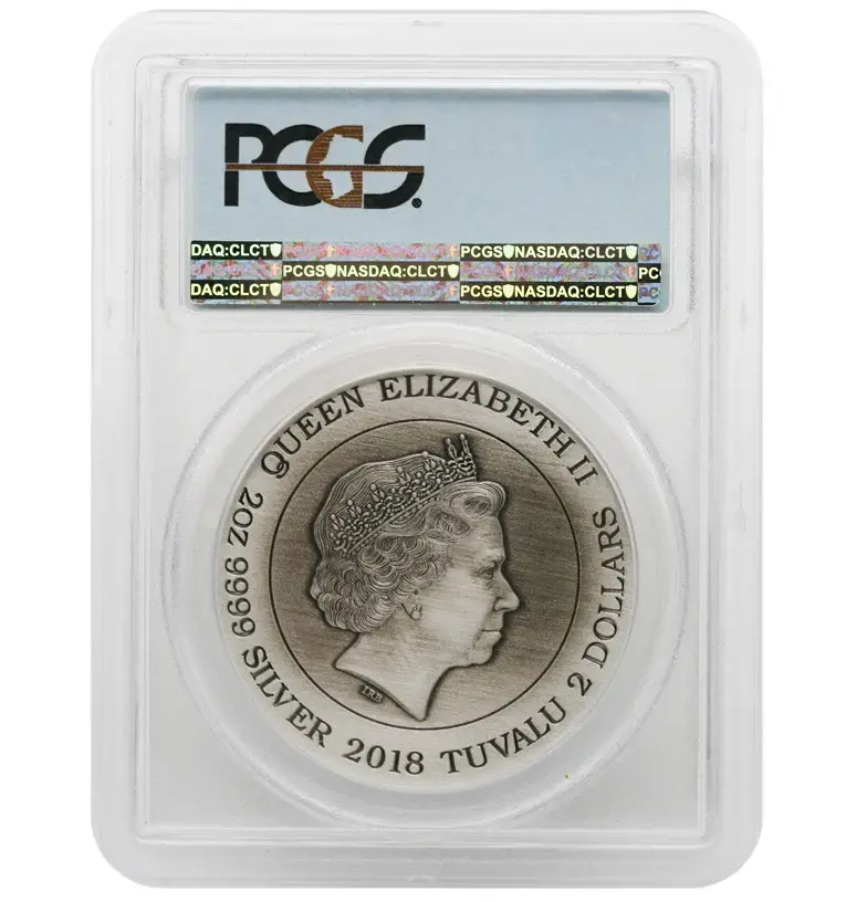 2018 $2 2 oz 50th Ann Planet of the Apes PCGS MS 69 Antiqued - Image 2