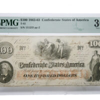 1862 $100 T-41 Confederate States of America