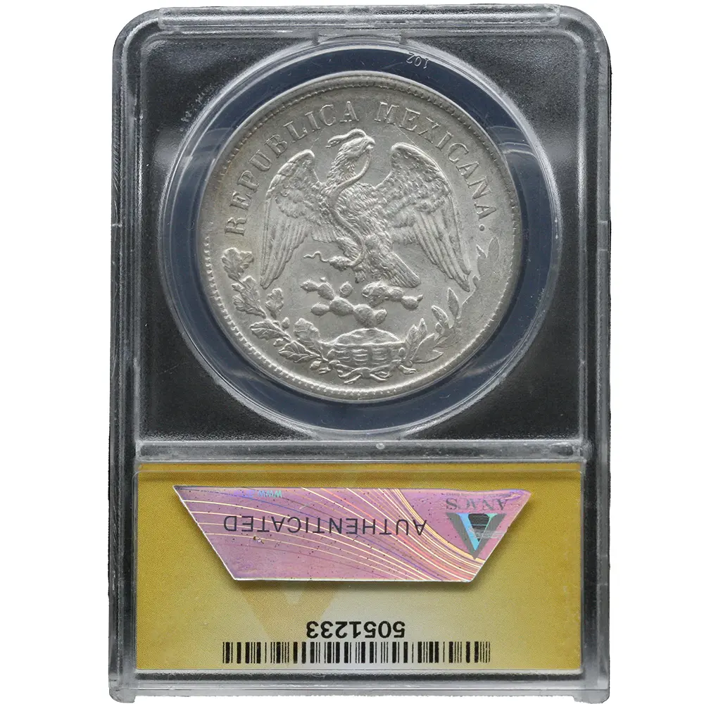 1899-ZS|FZ Un Peso Mexico ANACS AU 55 - Image 2