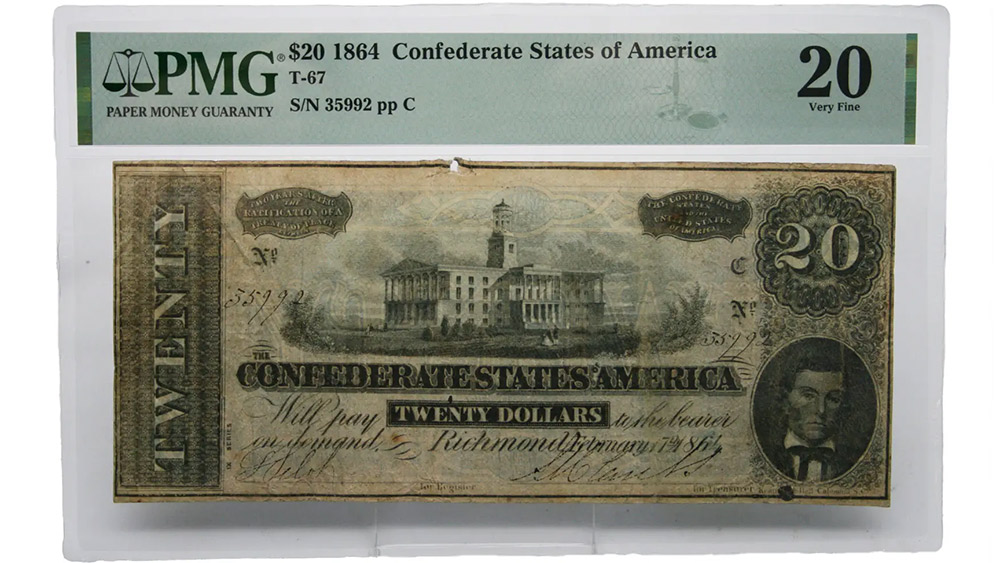 1864 $20 T-67 Confederate States of America
