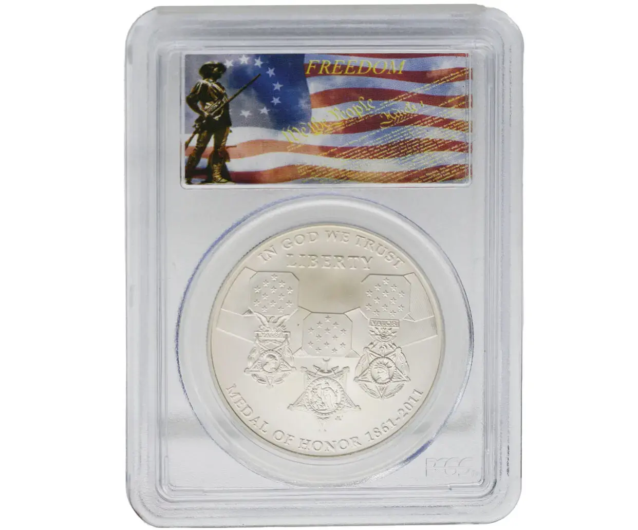 2011-S $1 Medal Of Honor PCGS MS 69 Freedom Label - Image 2
